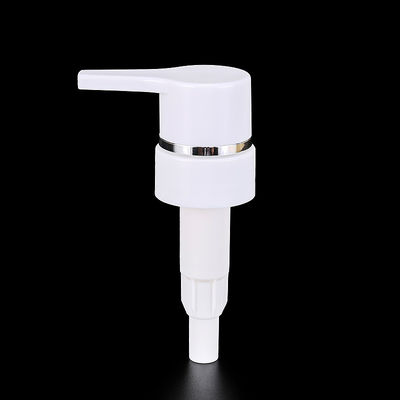 De navulbare Pomp van de Flessen Witte Plastic Zeep met Chrome rond Rand