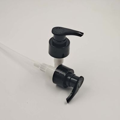 De zwart-witte Dosering van de de Flessenpomp 2cc van de Schroef Plastic 28/410mm Lotion