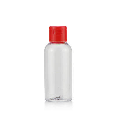 Transparante Samendrukkingstype 100ml Flip Top Plastic Bottles With Zwarte Kappen