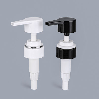 De navulbare Pomp van de Flessen Witte Plastic Zeep met Chrome rond Rand