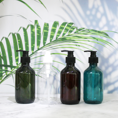 Fles van de het HUISDIEREN Plastic Shampoo van fabrikantenwholesale brown gray 300ml de Transparante Lege met Pomp GLB