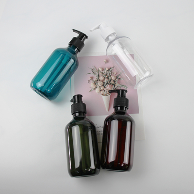 Fles van de het HUISDIEREN Plastic Shampoo van fabrikantenwholesale brown gray 300ml de Transparante Lege met Pomp GLB