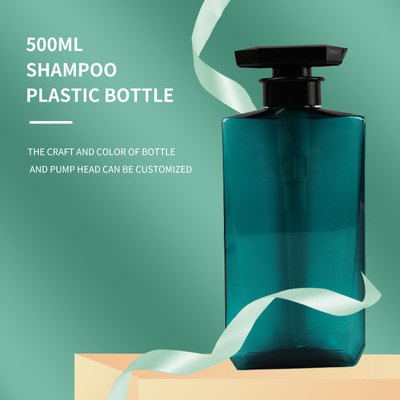 Fles van de de Lotionpomp van het druk500ml HUISDIER de Duidelijke Lege Vierkante voor Shampoo en Veredelingsmiddelflessen