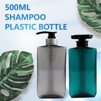 Fles van de de Lotionpomp van het druk500ml HUISDIER de Duidelijke Lege Vierkante voor Shampoo en Veredelingsmiddelflessen